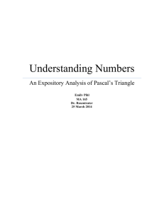 An Analysis of Pascal`s Triangle