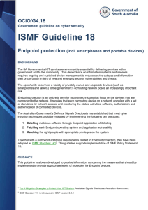ISMF Guideline 18 - Endpoint protection (including smartphones