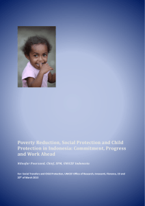 Poverty Reduction, Social Protection and Child Protection in Indonesia