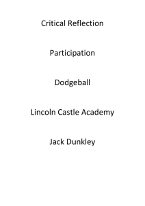 Reflection - Lincoln Castle Academy - Dodgeball