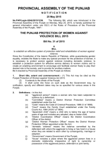 Vetted Bill: Violence Against Women -1.5.2015