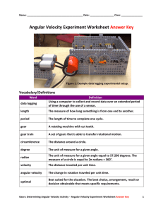 Angular Velocity Experiment Worksheet Answer Key