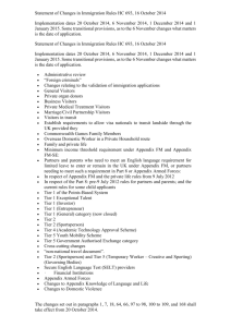 Statement of Changes in Immigration Rules HC 693, 16 October