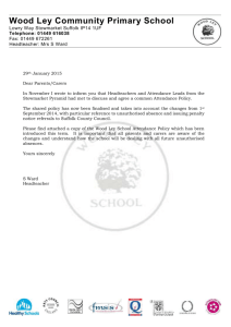Letter re updated Attendance Policy Jan 2015