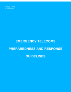 Emergency Telecoms Preparedness and Response Guidelines