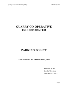 Parking Policy - Quarry Co