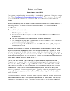Graduate School Review Status Report 2010-05