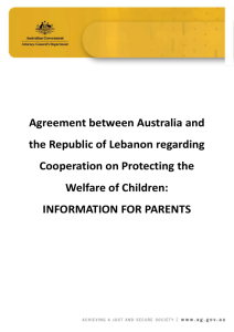 Australia Lebanon Agreement Information for parents