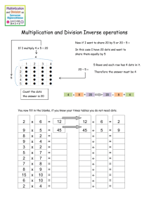 Multiplication and Division Inverse operations