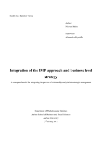 Integration of the IMP approach and business level strategy