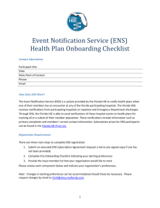 The Event Notification Service (ENS)