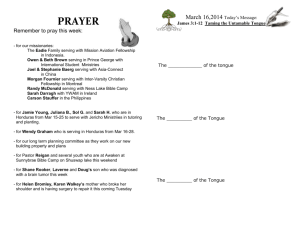 Sermon notes, Prayer, and Home Group Questions