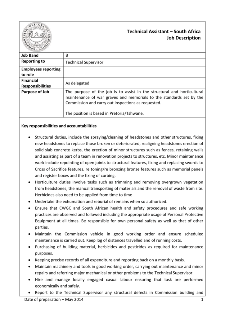 Finance Assistant Job Description South Africa - FinanceViewer