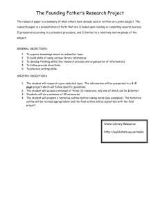 Stanley County Schools Research Paper Guidelines