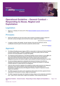Operational Guideline * General Conduct * Responding to