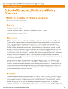 Master of Science in Applied Sociology