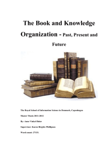 The Book and Knowledge Organization