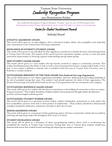 2015 LRP Nomination Packet - Center for Student Involvement