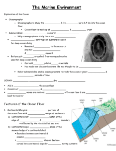 marine environment fill in notes