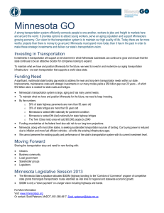 One page summary - Minnesota Department of Transportation