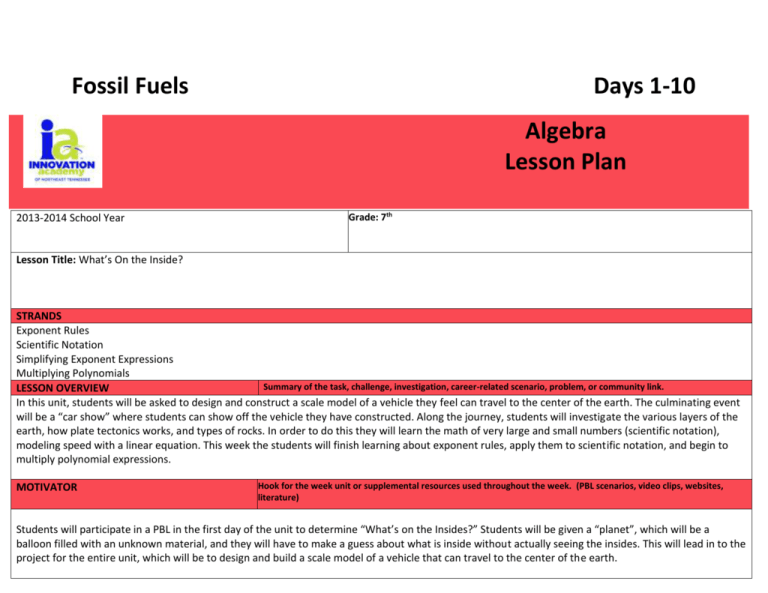7th Math Fossil Fuels