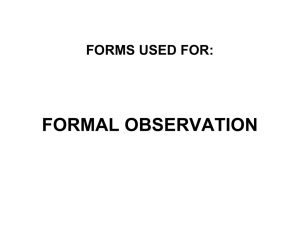 Formal Observation Forms - Armstrong School District