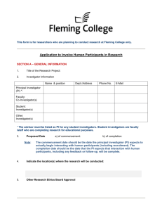 Fleming College application form