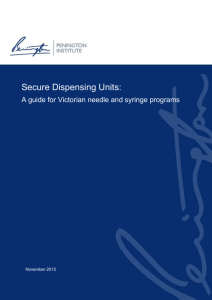 Guide to Secure Dispensing Units for Victorian NSPs