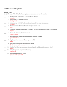 First Nine weeks Study Guide Answer Section