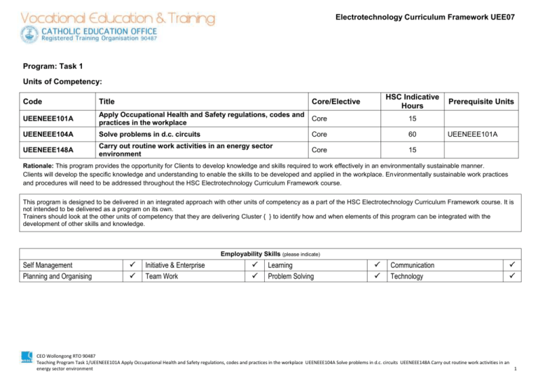 Teaching Program Task 1