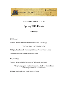 Spring 2012 - Medieval Studies