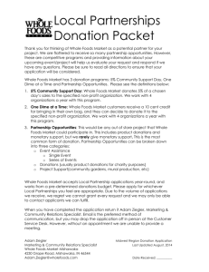 Community Donation Forms