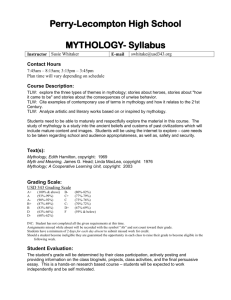 MYTHOLOGY- Syllabus - Perry