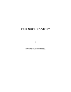 NUCKOLS HISTORY as told by Mardine Campbell