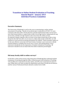 Transition to Online Student Evaluation of Teaching Interim Report