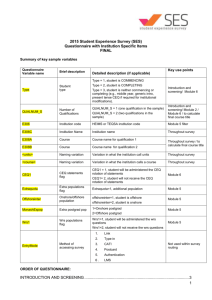 SES 2015 Questionnaire - Social Research Centre