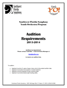 Audition Requirements - Southwest Florida Symphony