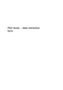 Data extraction pilot study