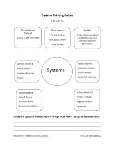 Systems Frameworks