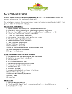 safe packaged foods - Lifelong Learning Academy