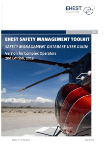 EHEST SMS Safety Database User Guide