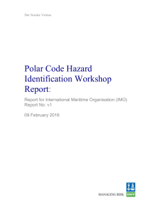 IMO Polar Code Workshop report - Arctic Climate Change, Economy