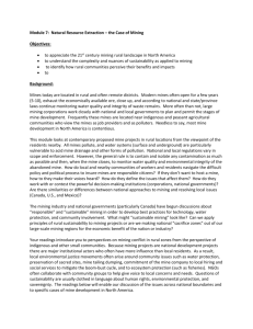 Module 7: Natural Resource Extraction – the Case of Mining