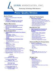 Power Quality Division - Lynn Associates, Inc.