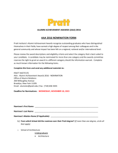 nomination form - Pratt Institute