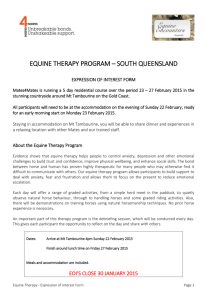 EQUINE THERAPY PROGRAM – SOUTH