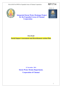 Integrated Storm Water Drainage Project for the Expanded Areas of