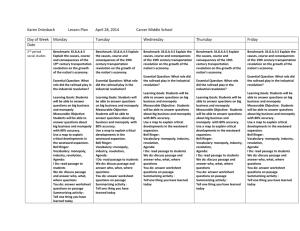 Karen Driesbach Lesson Plan April 28, 2014 Carver Middle School