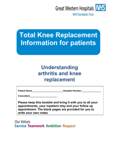 Total Knee Replacement information for patients