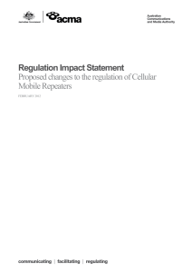 Cellular Mobile Repeaters - Best Practice Regulation Updates